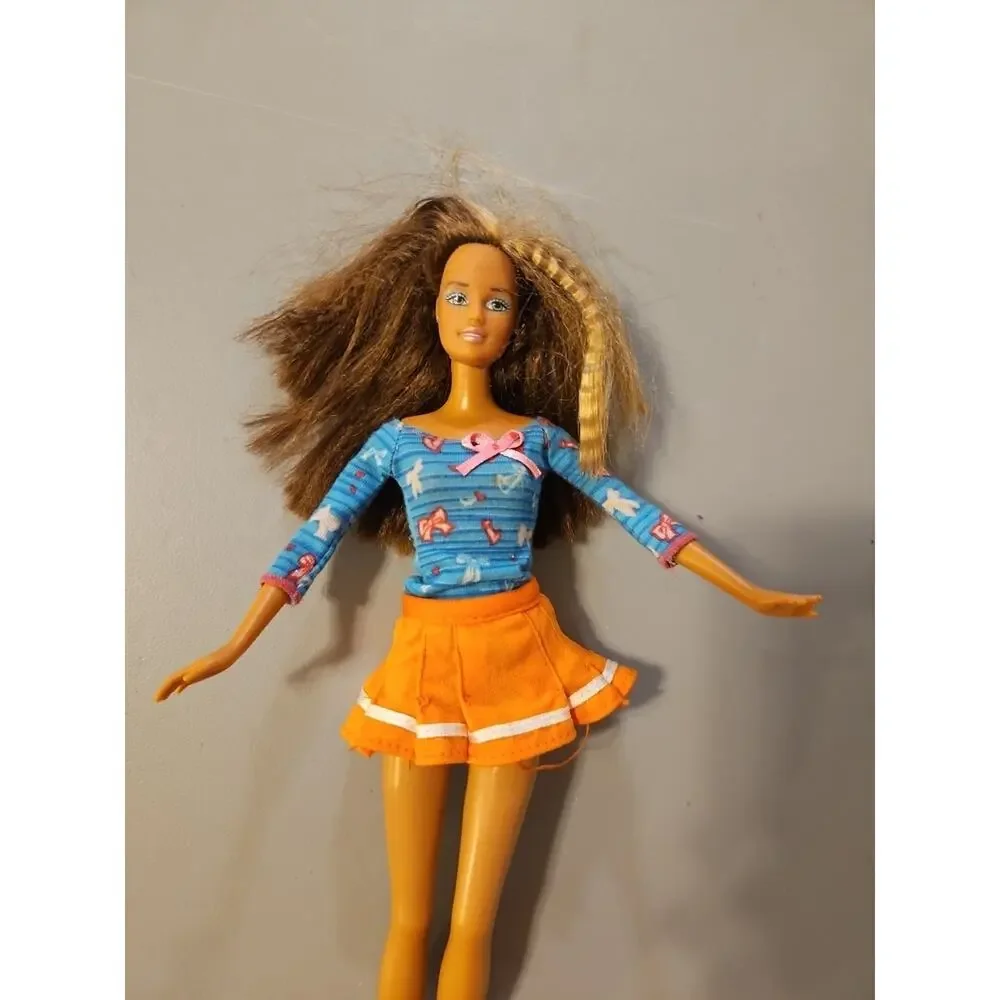 1990 Vintage Barbie Doll Crimped‎ Hair Brown Skin